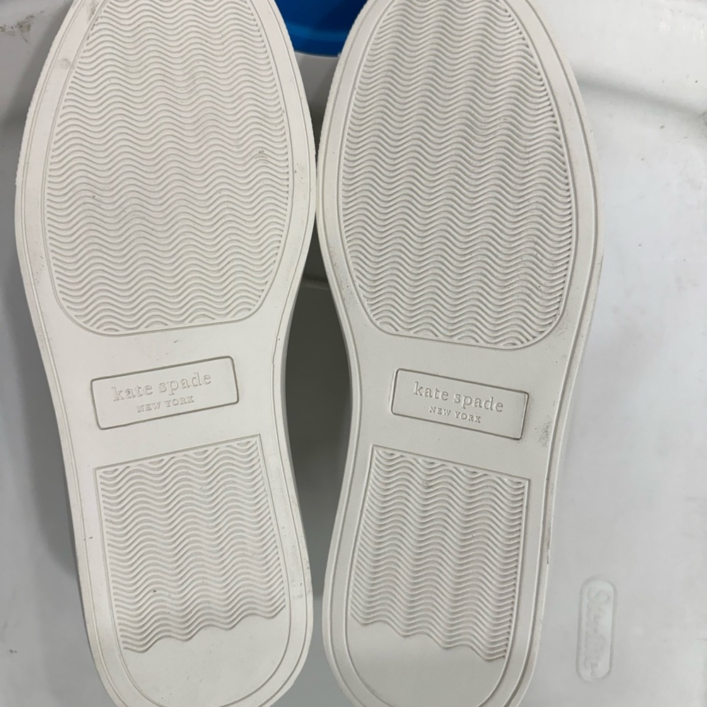 NWOT Kate Spade White Sneakers with Pink Heart Accent - Picture 6 of 6